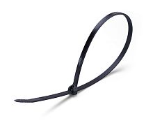 Стяжки нейлоновые Fortisflex КСЗ 4x200 (ч) (100шт.) с зубом из нержавеющей стали картинка